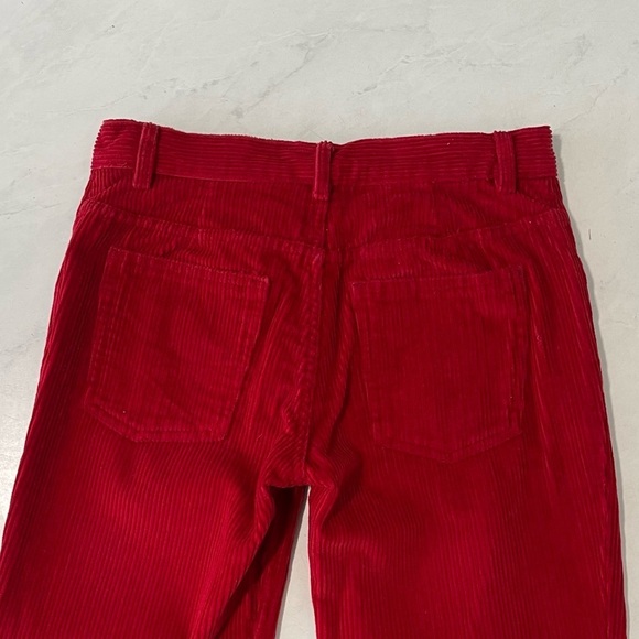 Marc Jacobs Red Corduroy Bootcut Jeans Size 2 - Picture 4 of 7